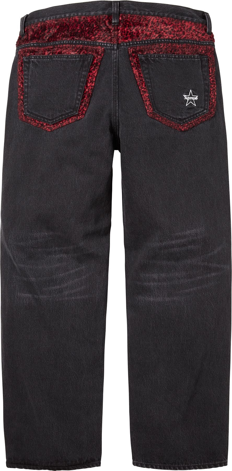 Leopard Faux Fur Loose Fit Jean view 7